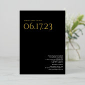 Uitnodiging tot een moderne goudfiele tekst (Staand Voorkant)