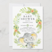 Uitnodiging tot een neutraal Baby shower van een o (Voorkant)