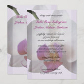 Uitnodiging tot een roze orchidee huwelijk (Voorkant / Achterkant)