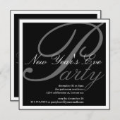 Uitnodiging tot feestdag in nieuwjaarsfeest (Voorkant / Achterkant)