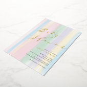 Uitnodiging tot Folie van Baby shower van pasteelr (Gedraaid)