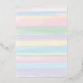 Uitnodiging tot Folie van Baby shower van pasteelr (Achterkant)