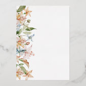 Uitnodiging tot Folie van Elegant Floral Wedding (Achterkant)