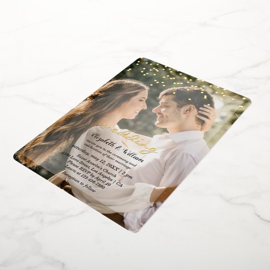 Uitnodiging tot Folie van speciale bruiloft twee f (Gedraaid)