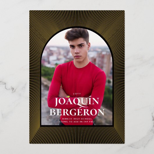 Uitnodiging tot Folie van Starburst Afstuderen (Voorkant)