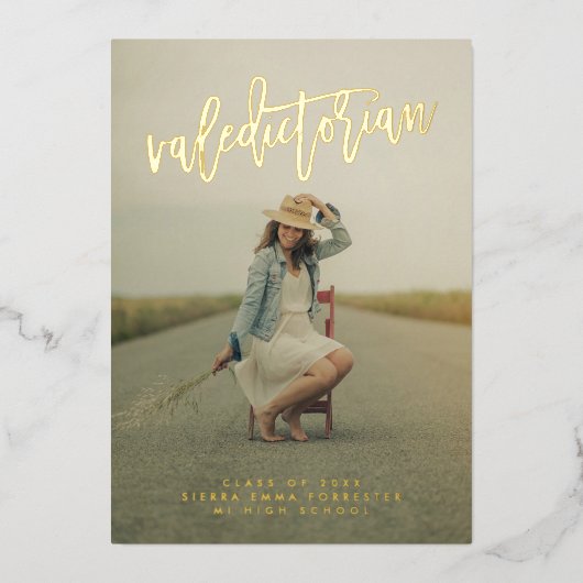 Uitnodiging tot Folie van Valedictorische Afstuder (Voorkant)