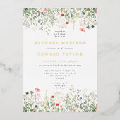 Uitnodiging tot Folie van Wildflower Wedding (Voorkant)