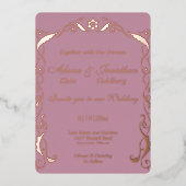 Uitnodiging tot Folie voor joodse lijsten bruiloft (Voorkant)