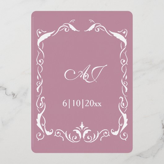 Uitnodiging tot Folie voor joodse lijsten bruiloft (Achterkant)