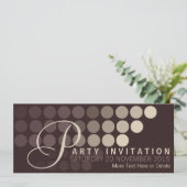 Uitnodiging tot Funky Cafe Modern Stippen Party (Staand voorkant)