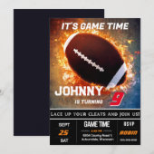 Uitnodiging tot geboorte Football Editable (Voorkant / Achterkant)