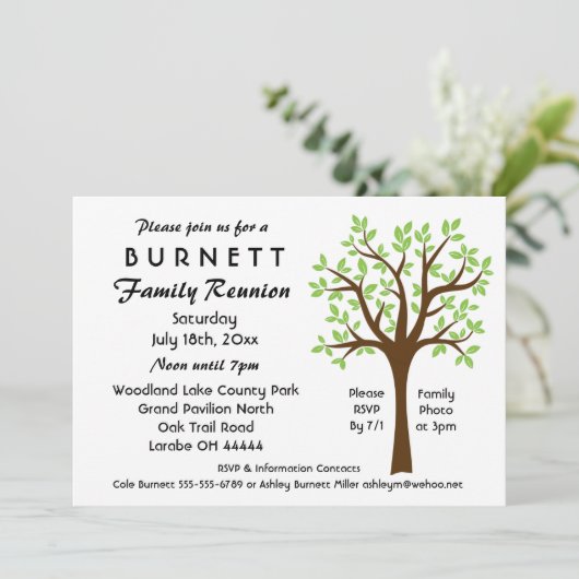 Uitnodiging tot gezinshereniging (Staand voorkant)