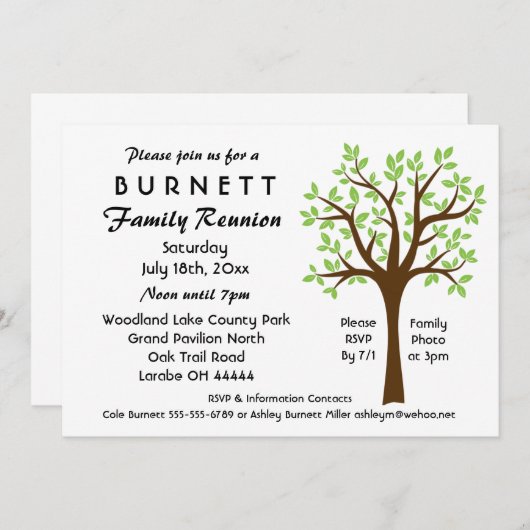 Uitnodiging tot gezinshereniging (Voorkant / Achterkant)