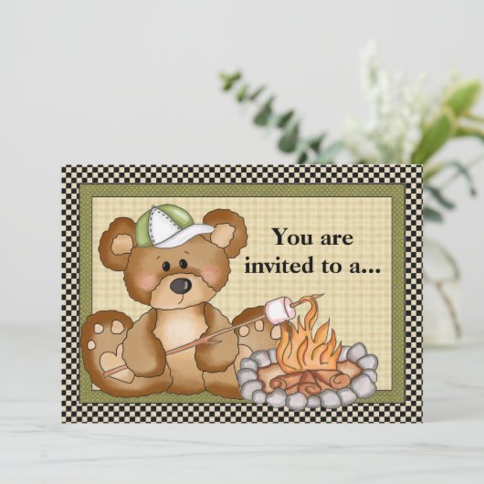 Uitnodiging tot gezinshereniging van Camping Beer (Staand voorkant)