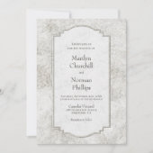 Uitnodiging tot grijze Stone Wedding (Voorkant)