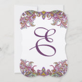 Uitnodiging tot groen en roze huwelijk (Achterkant)