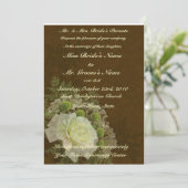 Uitnodiging tot groene bruine bruinbruinbruidbruin (Staand voorkant)