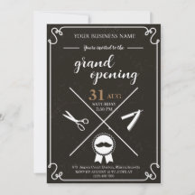 Uitnodiging tot grote opening voor Barber Shop