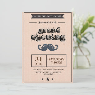 Uitnodiging tot grote opening voor Barber Shop