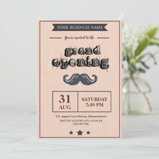 Uitnodiging tot grote opening voor Barber Shop