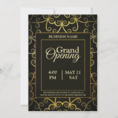 Uitnodiging tot grote opening voor Black and Gold (Voorkant)