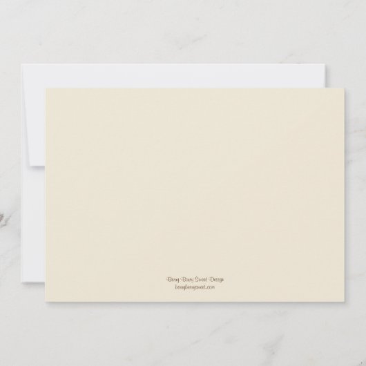 Uitnodiging tot hedendaagse bruiloft - Khaki (Achterkant)