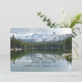 Uitnodiging tot herdenking, bergen en meer (Staand voorkant)