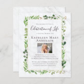 Uitnodiging tot herdenking van de Eucalyptus (Voorkant / Achterkant)