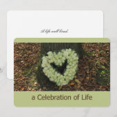 Uitnodiging tot herdenking van de levensdenkdienst (Voorkant / Achterkant)