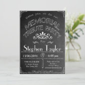 Uitnodiging tot herdenking van de partij Chalkboar (Staand voorkant)