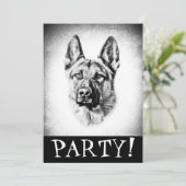 Uitnodiging tot herdershond (Staand voorkant)