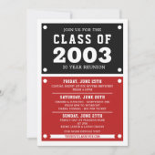 Uitnodiging tot hereniging op school | Réunion (Voorkant)