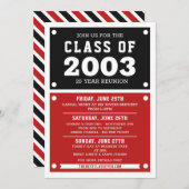 Uitnodiging tot hereniging op school | Réunion (Voorkant / Achterkant)