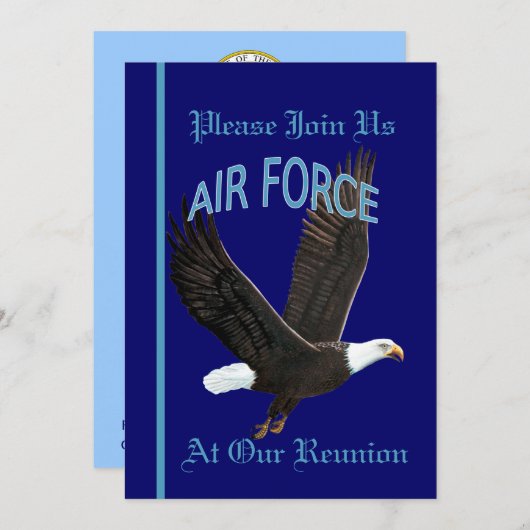 Uitnodiging tot hereniging van de Amerikaanse luch (Voorkant / Achterkant)