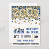 Uitnodiging tot hereniging van de middelbare schoo (Voorkant / Achterkant)