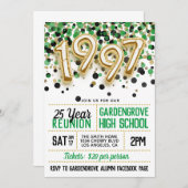 Uitnodiging tot hereniging van het High School Col (Voorkant / Achterkant)