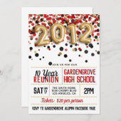 Uitnodiging tot hereniging van het High School Col (Voorkant / Achterkant)