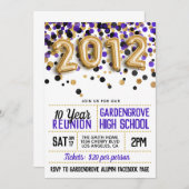 Uitnodiging tot hereniging van het High School Col (Voorkant / Achterkant)