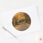Uitnodiging tot herfst bruiloft Rustic Fall Weddin Ronde Sticker (Envelop)