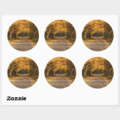 Uitnodiging tot herfst bruiloft Rustic Fall Weddin Ronde Sticker (Vel)