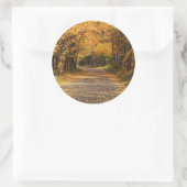 Uitnodiging tot herfst bruiloft Rustic Fall Weddin Ronde Sticker (Tas)