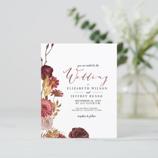 Uitnodiging tot herfst herfst herfst (Staand voorkant)