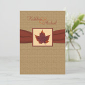 Uitnodiging tot herfst lef Wedding (Staand voorkant)