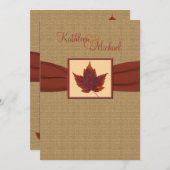 Uitnodiging tot herfst lef Wedding (Voorkant / Achterkant)