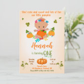 Uitnodiging tot Herfst voor de verjaardag van Pump (Staand voorkant)