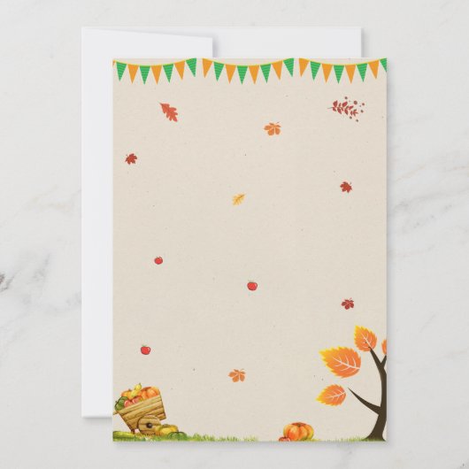 Uitnodiging tot Herfst voor de verjaardag van Pump (Achterkant)