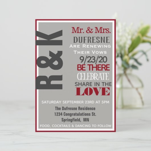 Uitnodiging tot hernieuwde uitzending voor oude en (Staand voorkant)