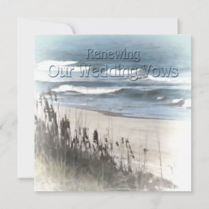 Uitnodiging tot hernieuwde weduwen - strand/oceaan