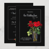 Uitnodiging tot hernieuwing van weduwen, Rode Roze (Voorkant / Achterkant)