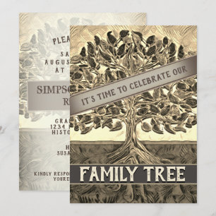 Uitnodiging tot hertelling familieboom reünie
